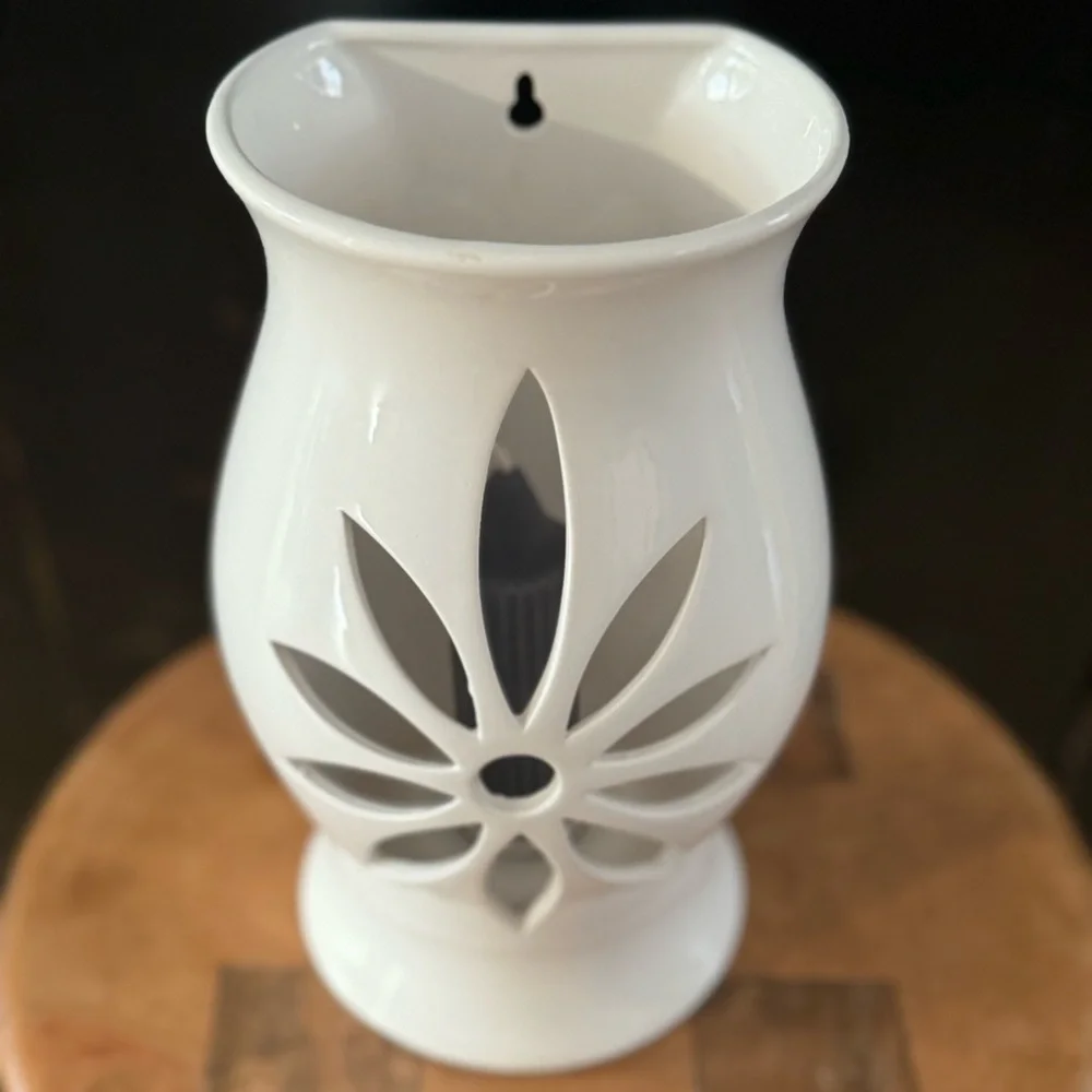 Vtg Partylite SONATA Wall Sconces Ceramic White Rare